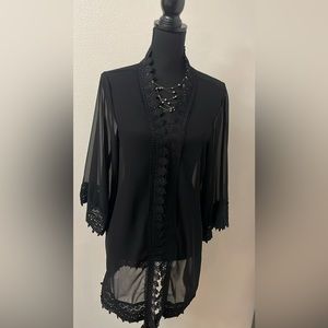 Sheer cardigan size Large by Aibrou